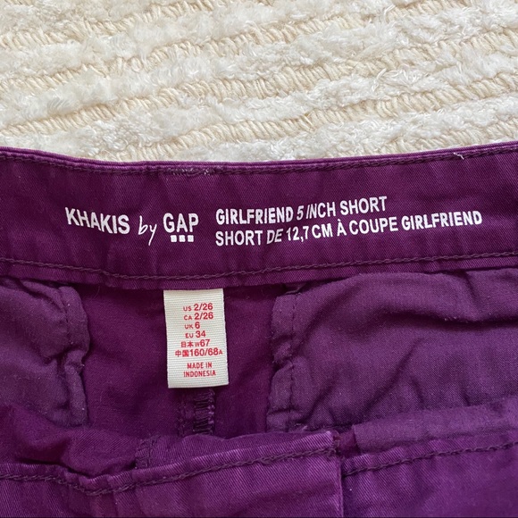 Gap purple khaki girlfriend shorts - Picture 5 of 7